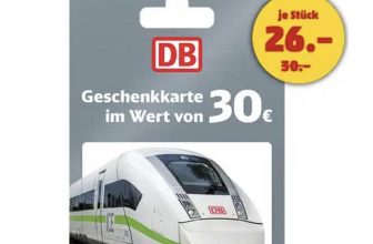 Die Deutsche Bahn Geschenkkarte – Jetzt für nur 26 Euro!
