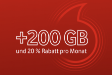 Vodafone Aktion: 200GB monatlich zusätzliches Datenvolumen pro Monat im GigaMobil M / L / Young L