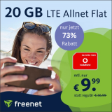 Nur 9,99 Euro: Tiefpreis für 20GB LTE Allnet-Flat im Vodafone-Netz!