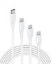 Anker Powerline II USB-C auf Lightning Ladekabel, MFi-Zertifiziert, unterstützt PD, 3er Pack (90cm + 180cm + 3m) / 5er Pack 23,98€ (Prime)