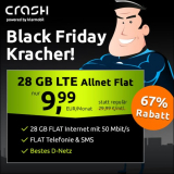 Telekom Wahnsinn: 28 GB LTE Allnet Flat für nur 9,99 € bei crash!