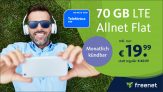 Tarif-Kracher bei freenet: 70 GB Allnet-Flat für nur 19,99 Euro!